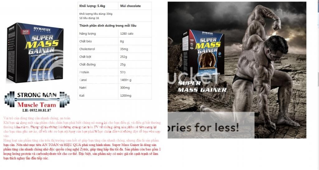 Thực phẩm bổ sung giành cho thể hình - 1